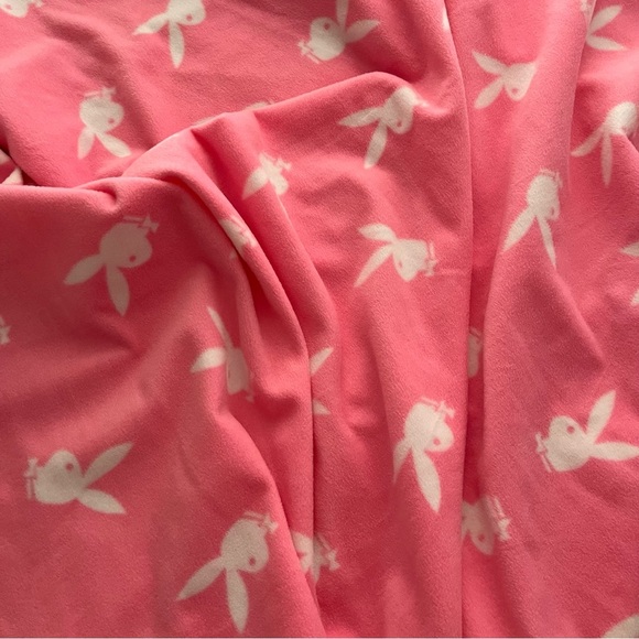 Playboy pink bunny fleece blanket 🤍​ - Picture 3 of 5
